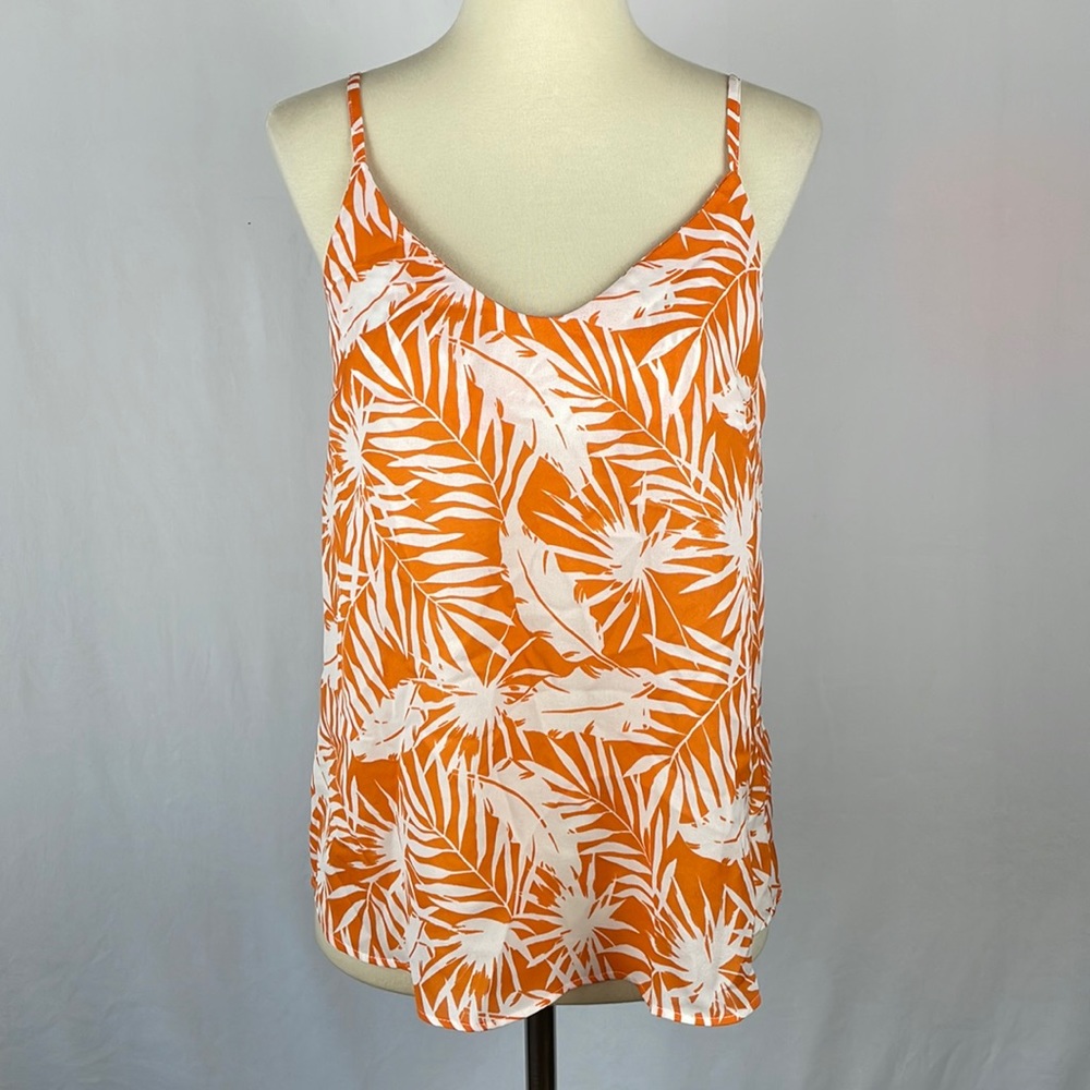 NWT ASOS Orange and White Hawaiian Print Cami w/Adjustable Straps - Size 4
